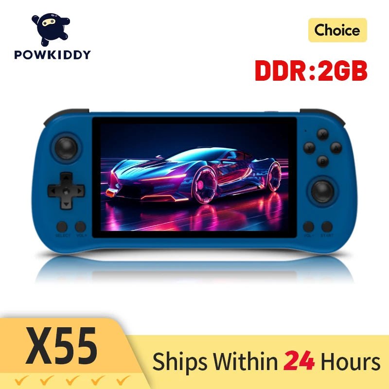 POWKIDDY X55 Retro Handheld Console 5.5" IPS Screen