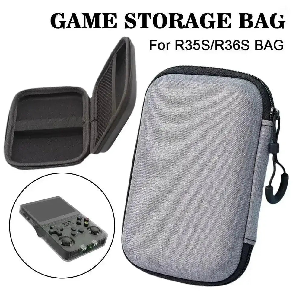 Portable Game CaseRetro Game Console Case Storage Bag Protective Zipper Carry Bag EVA Hard Handbag for Mini Plus/ R36 T5X3