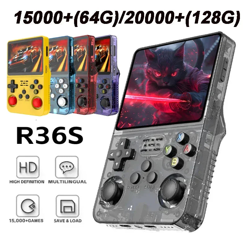 R36S Retro Handheld Game Console