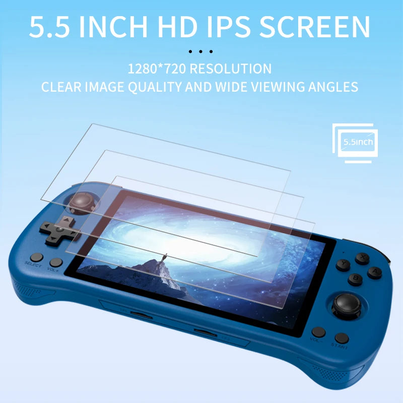 POWKIDDY X55 Retro Handheld Console 5.5" IPS Screen