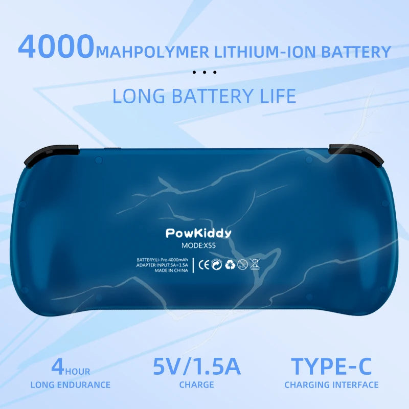 POWKIDDY X55 Retro Handheld Console 5.5" IPS Screen